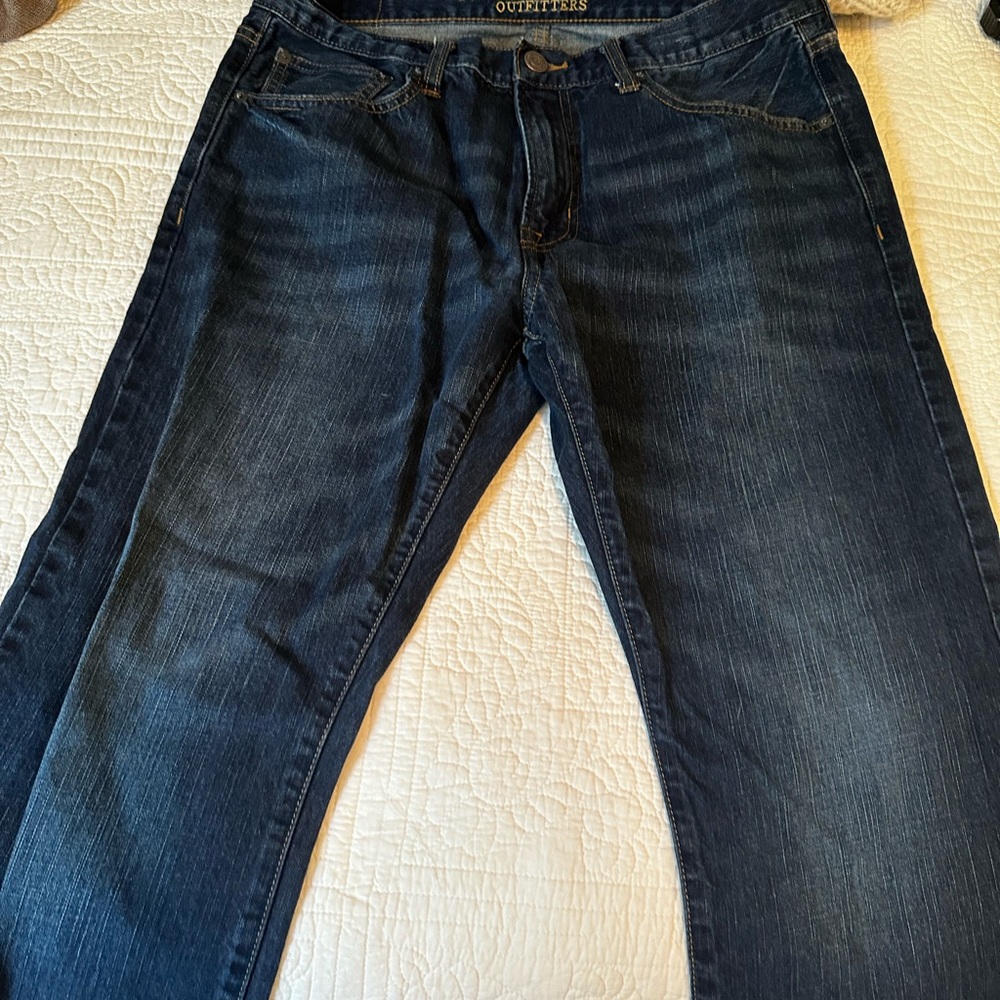American Eagle Outfitters Men's Dark Blue Straight Jeans